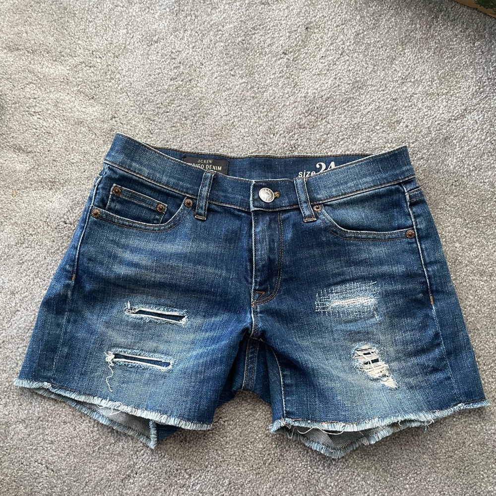 Jcrew Denim Distressed Women Shorts